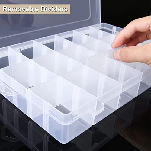 ZOEYES 5 Опаковки Пластмасова Кутия-Органайзер 18 Мрежи Контейнер За Съхранение на Бижута Прозрачна Кутия-Органайзер
